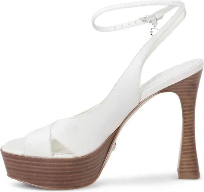 GUESS USA Sandalen met enkelbandjes en plateauzool Wit - Foto 3