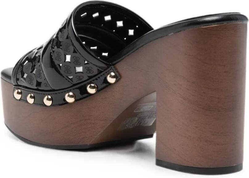 GUESS USA Sandalen met logo-plakkaat plateauzool en studs Zwart - Foto 2