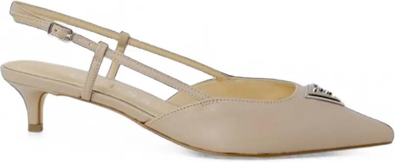 GUESS USA Slingback pumps met logoplakkaat Beige