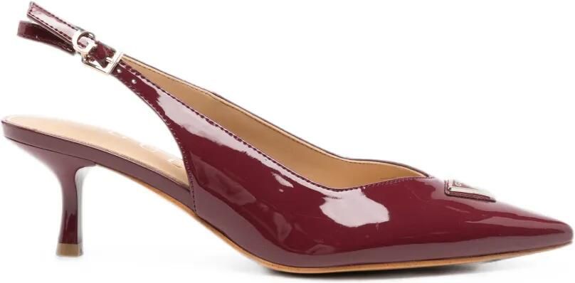 GUESS USA Slingback pumps met logoplakkaat Rood