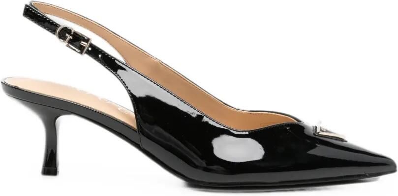 GUESS USA Slingback pumps met logoplakkaat Zwart