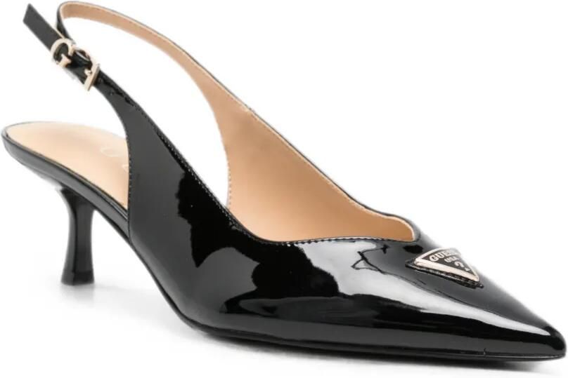 GUESS USA Slingback pumps met logoplakkaat Zwart - Foto 2