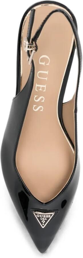 GUESS USA Slingback pumps met logoplakkaat Zwart - Foto 4
