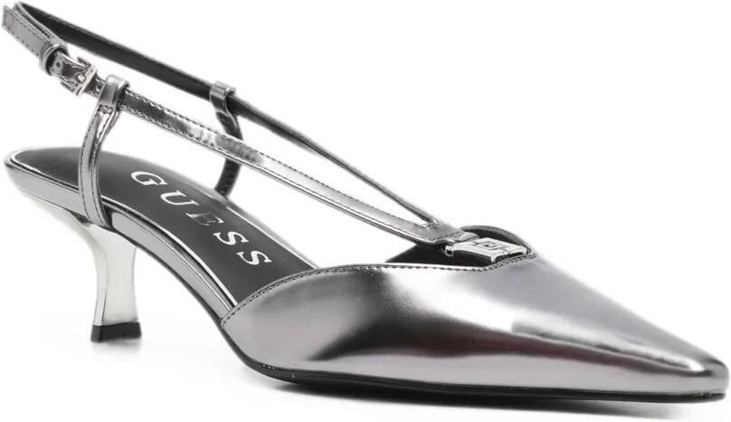 GUESS USA Slingback pumps met puntige neus Zilver - Foto 2