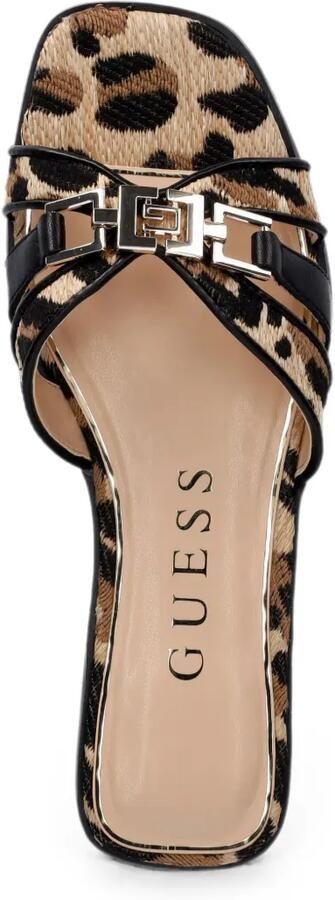 GUESS USA Slippers met luipaard-print en logo-plakkaat Beige - Foto 2