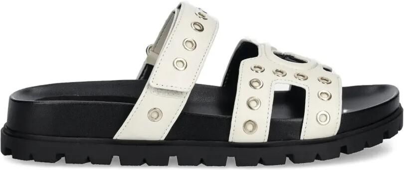 GUESS USA Slippers met ringlets Wit
