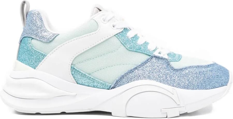 GUESS USA Sneakers met glitter vlakken Blauw