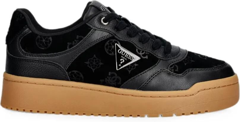 GUESS USA Sneakers met monogram-print en vlakken Zwart