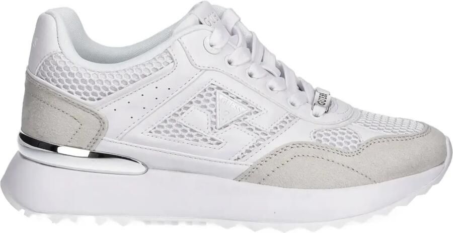 GUESS USA Sneakers met plateauzool en mesh vlakken Wit