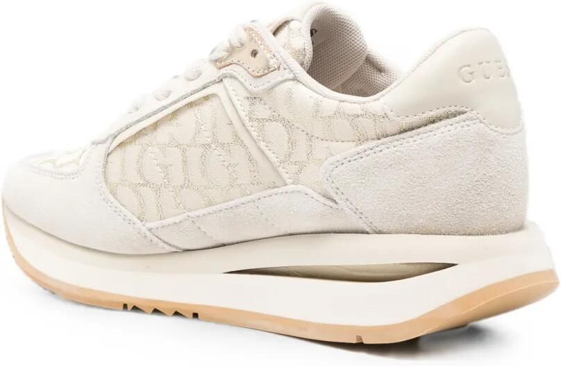 GUESS USA Sneakers met suède vlak en logoprint Beige - Foto 3