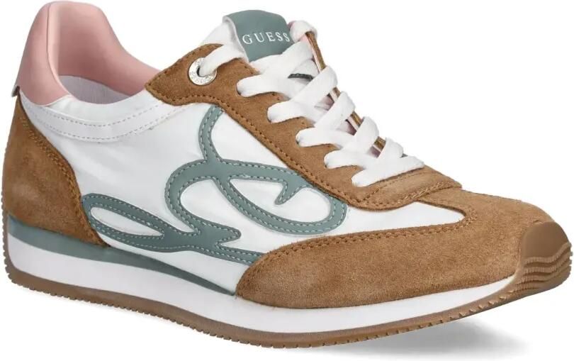 GUESS USA Sneakers met suède vlakken Wit