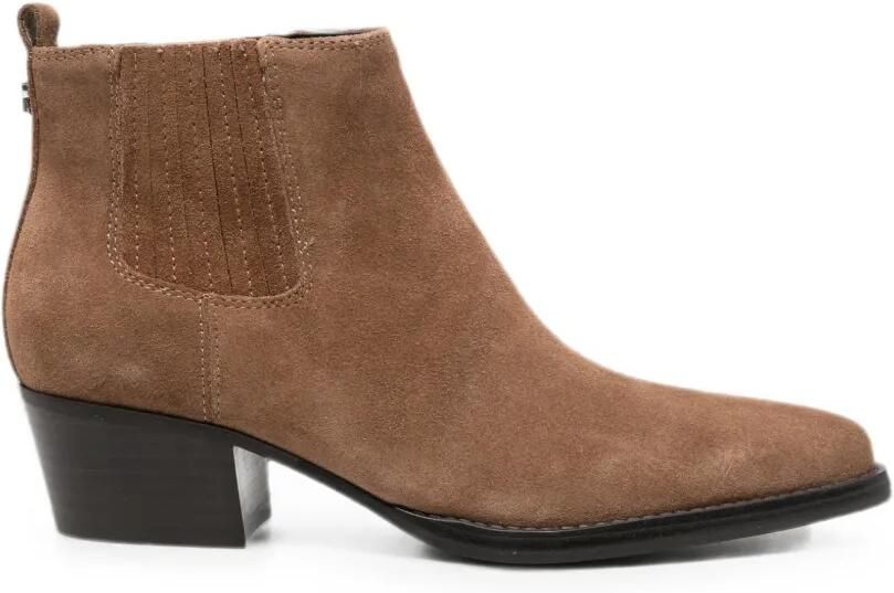 GUESS USA Suède Chelsea laarzen met elastische zijkant Bruin