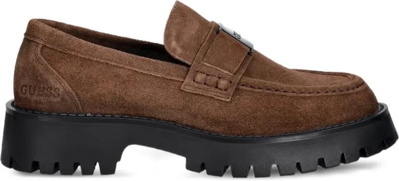 GUESS USA Suède loafers Bruin