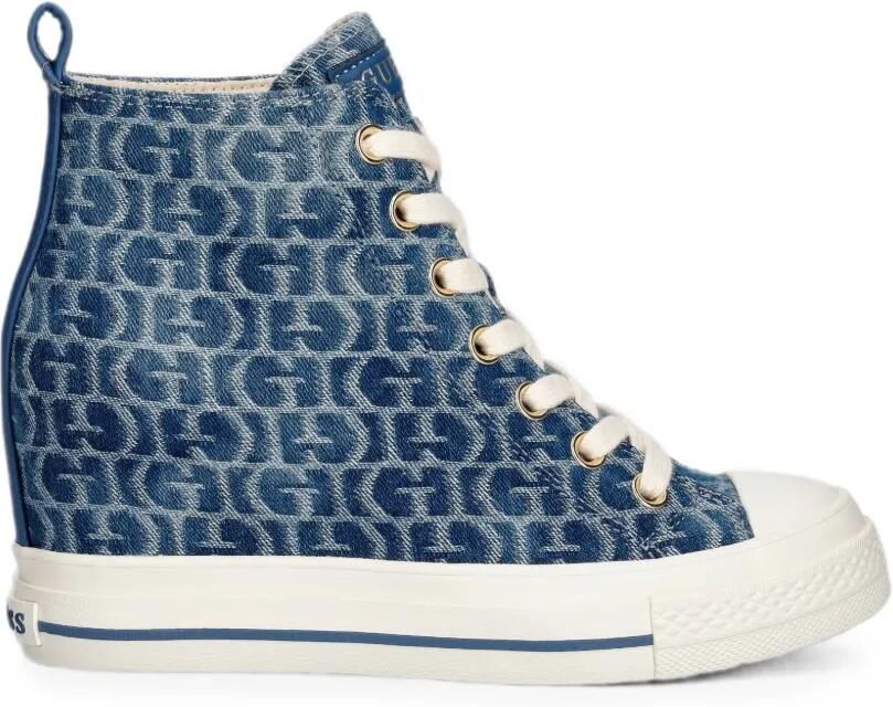 GUESS USA Sundae sneakers met logoprint Blauw
