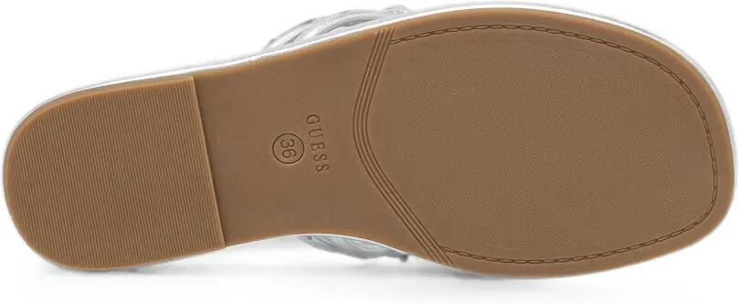 GUESS USA Teenslippers verfraaid met kristallen en logoplakkaat Zilver - Foto 5