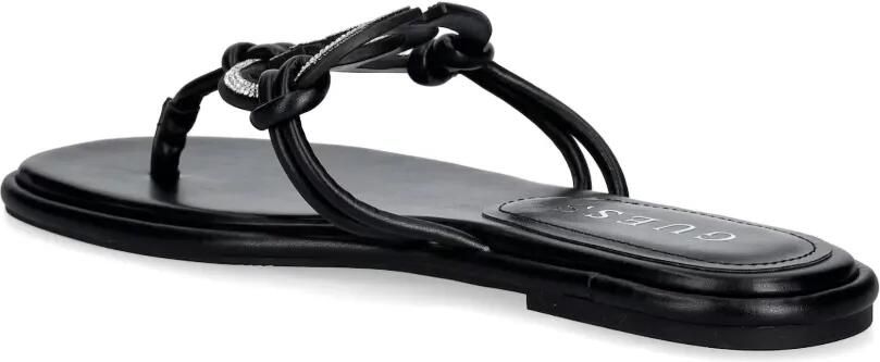 GUESS USA Teenslippers verfraaid met kristallen en logoplakkaat Zwart - Foto 3