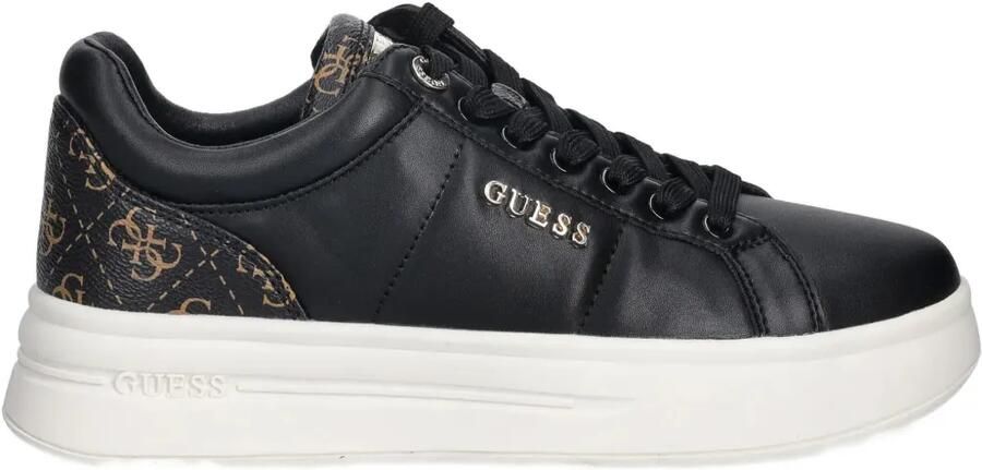 GUESS USA Welli leren sneakers Zwart