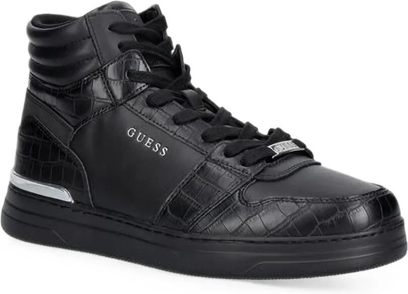 GUESS USA Wystor high-top sneakers met krokodillen-reliëf Zwart