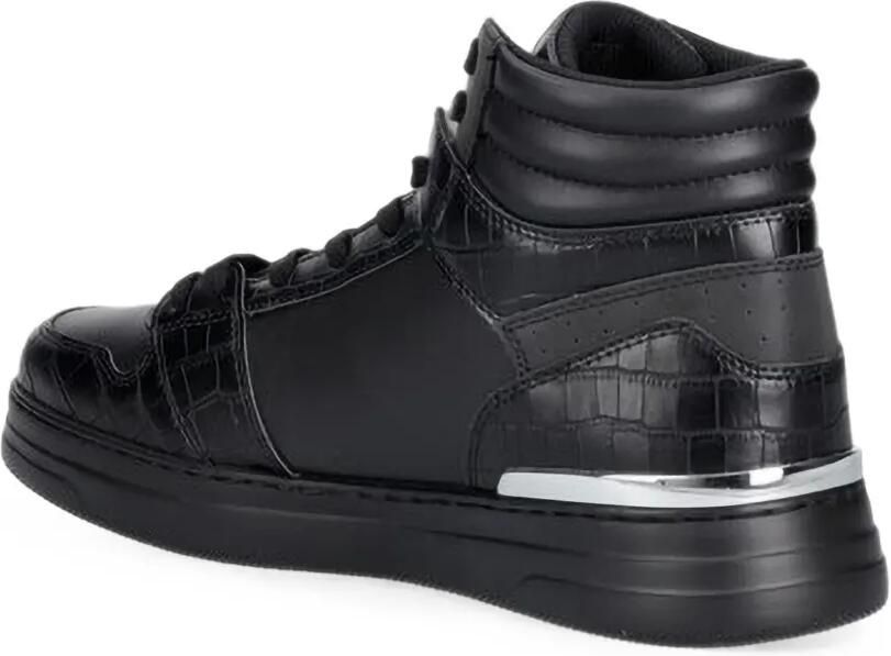 GUESS USA Wystor high-top sneakers met krokodillen-reliëf Zwart - Foto 2