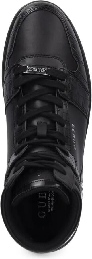 GUESS USA Wystor high-top sneakers met krokodillen-reliëf Zwart - Foto 3