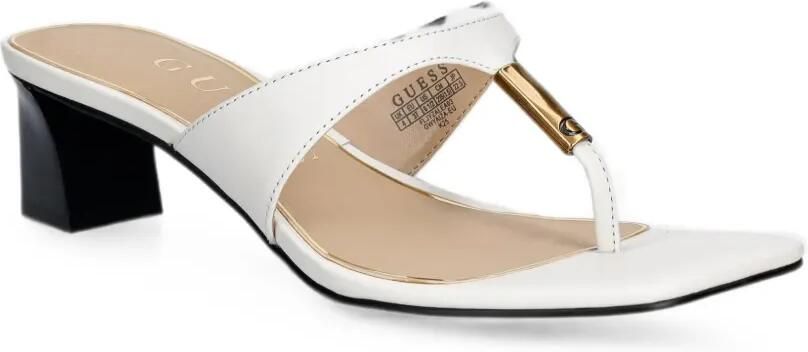 GUESS USA Yaiza sandalen met vierkante neus en logoplakkaat Wit - Foto 4