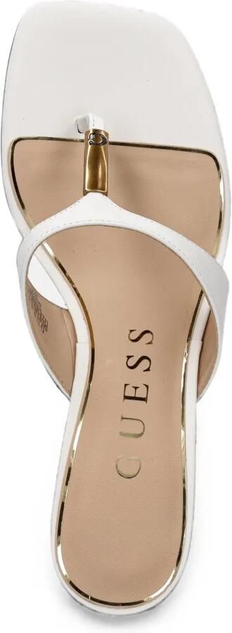 GUESS USA Yaiza sandalen met vierkante neus en logoplakkaat Wit - Foto 3
