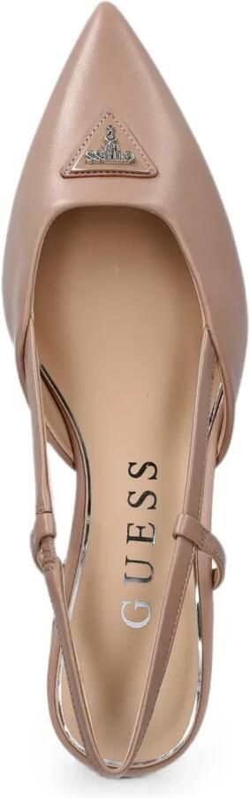 GUESS USA Yanno2 slingback pumps met logoplakkaat Beige - Foto 4