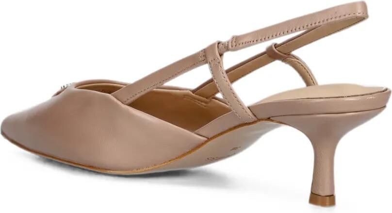 GUESS USA Yanno2 slingback pumps met logoplakkaat Beige - Foto 3