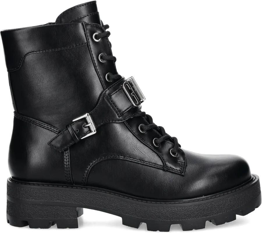 GUESS USA Yanzy bikerlaarzen met veters Zwart