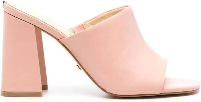 GUESS USA Keila 95mm leather mules Roze