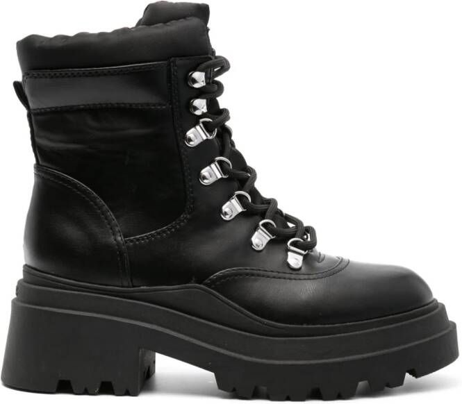 GUESS USA Vaney combat boots met veters Zwart