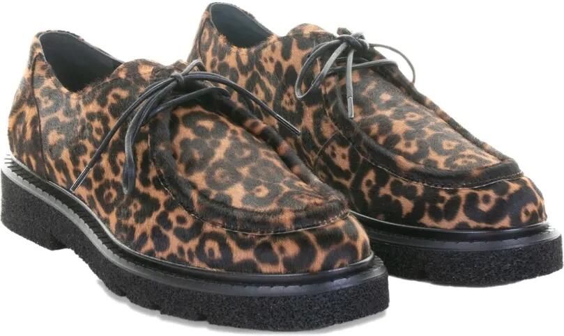 GUGLIELMO ROTTA 30 mm derby veterschoenen met luipaardprint Bruin - Foto 2