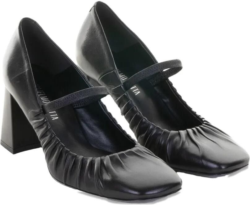 GUGLIELMO ROTTA 70 mm leren pumps met blokhak Zwart - Foto 3