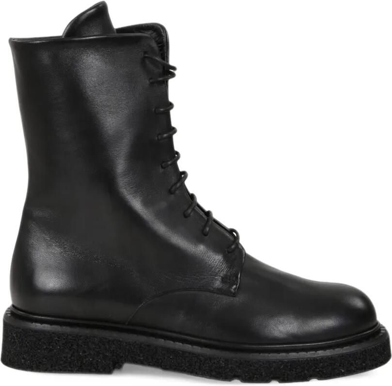 GUGLIELMO ROTTA Kobi lace-up leather ankle boots Zwart