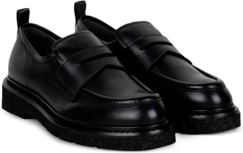GUGLIELMO ROTTA leather penny loafers Zwart - Foto 3