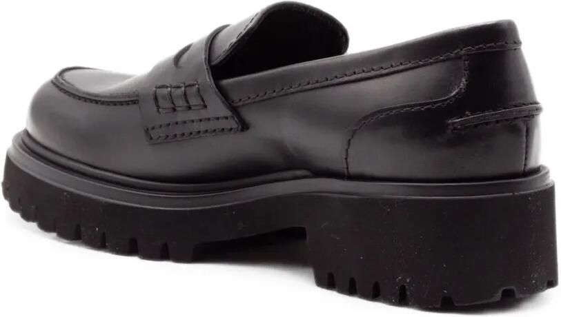 GUGLIELMO ROTTA Leren loafers Zwart