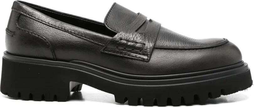 GUGLIELMO ROTTA Leren loafers Zwart
