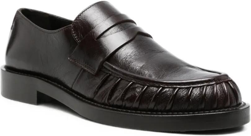 GUGLIELMO ROTTA Loafers met ruches Bruin - Foto 3