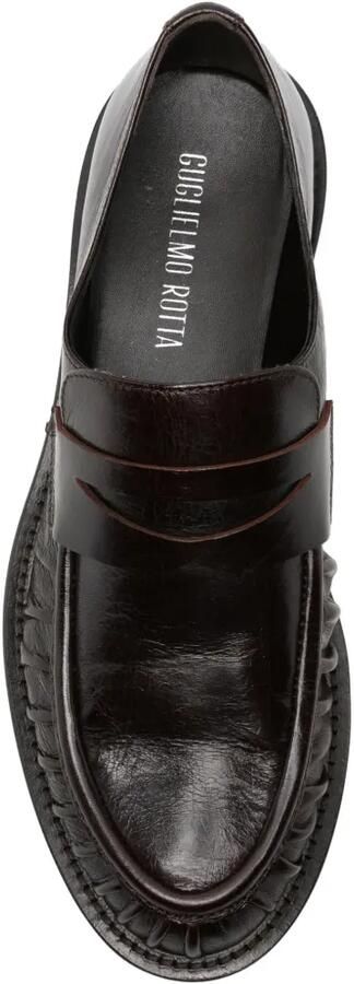 GUGLIELMO ROTTA Loafers met ruches Bruin - Foto 4