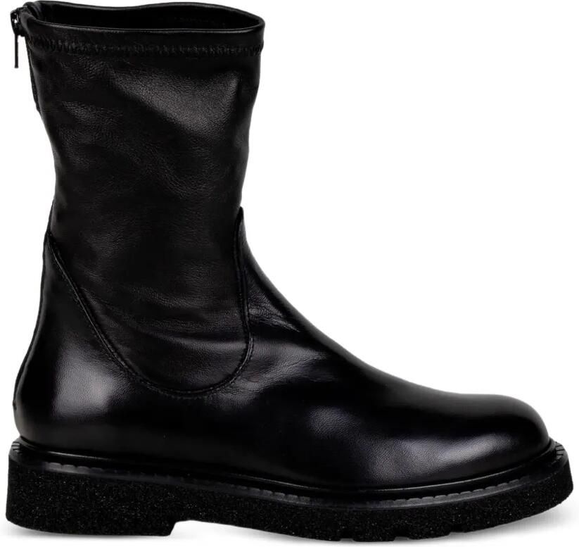 GUGLIELMO ROTTA rear-zip leather boots Zwart