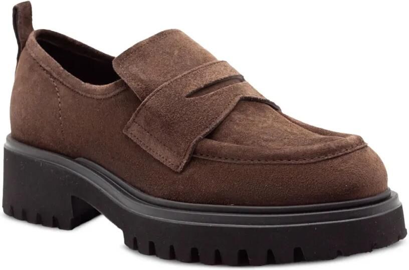 GUGLIELMO ROTTA Suède loafers met plateauzool Bruin - Foto 3