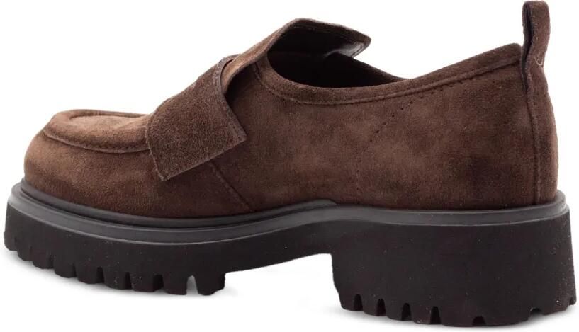 GUGLIELMO ROTTA Suède loafers met plateauzool Bruin - Foto 4