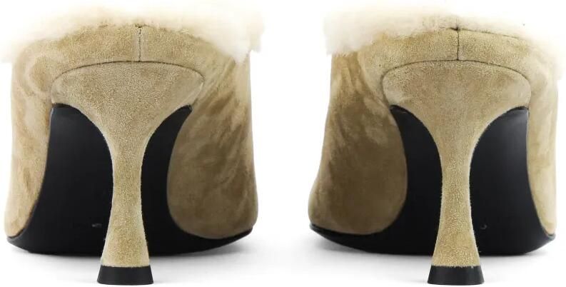 GUGLIELMO ROTTA Suède pumps met lammy afwerking Beige - Foto 4
