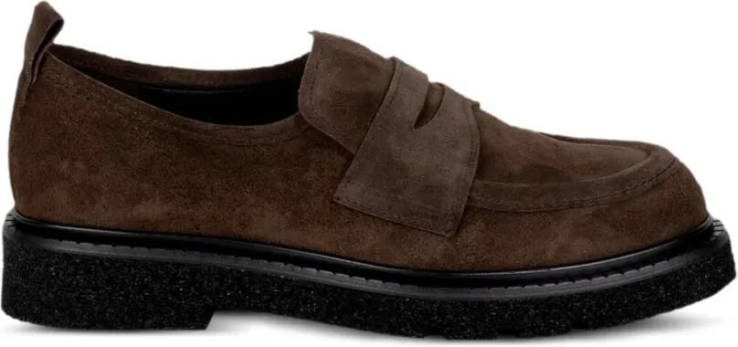 GUGLIELMO ROTTA suede slip-on loafers Bruin