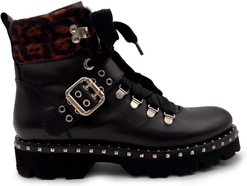 GUGLIELMO ROTTA Veterlaarzen met studs Zwart