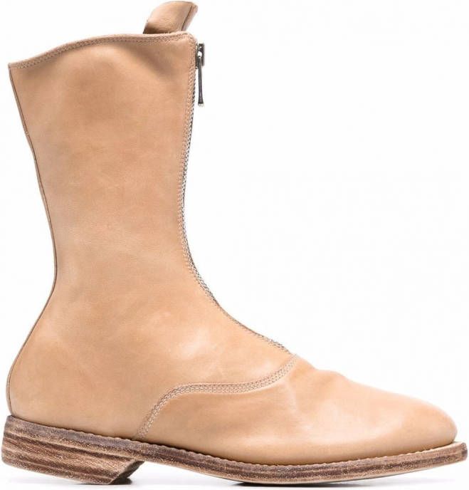 Guidi 310 enkellaarzen met rits Bruin