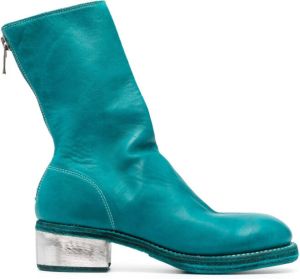 Guidi Enkellaarzen met rits Blauw