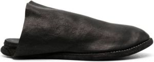 Guidi Leren slippers Zwart