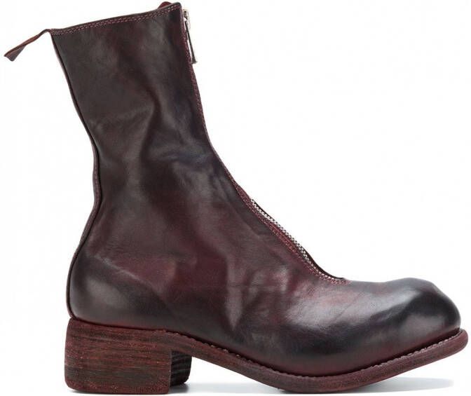 Guidi front zip boots Roze