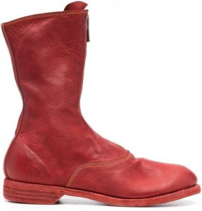 Guidi Leren laarzen Rood
